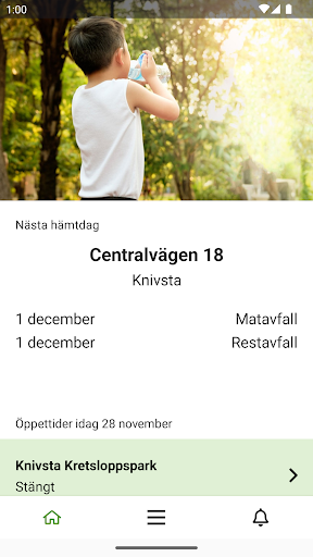 Android application Knivsta Avfallsapp screenshort