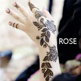 Arabic Mehndi Design Rose icon