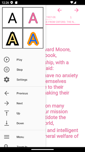 Android application zBook: The Letters Of Mark 6 screenshort