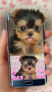 Cute Tongue Cup Puppy Keyboard screenshots 1