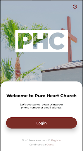 Android application Pure Heart Church screenshort