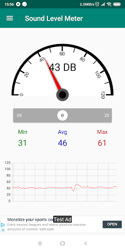 Android application Sound Level Meter screenshort