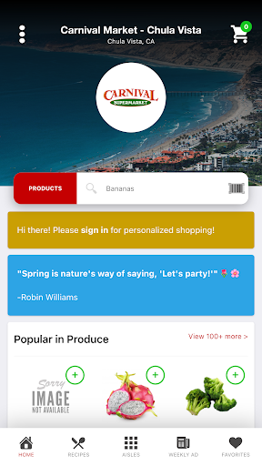 Android application Carnival Market screenshort