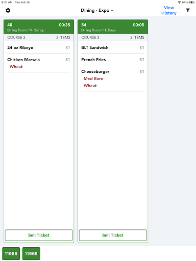 Clubessential KDS Screen 2