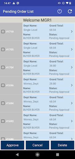 Dealer Order approval
