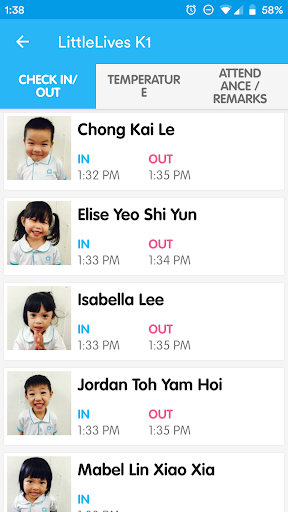 LittleLives Check In Screen 3