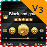 Black and gold PlayerPro Skin icon