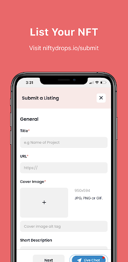 NiftyDrops Screen 3