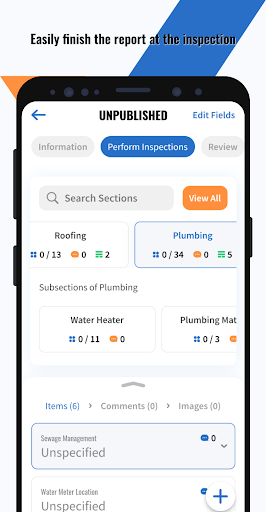 Android application Inspektify screenshort