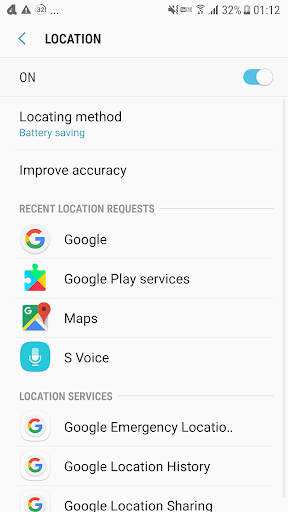 Android application Location Settings Shortcut screenshort