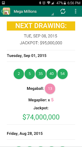 Florida Lottery Results Screen 2