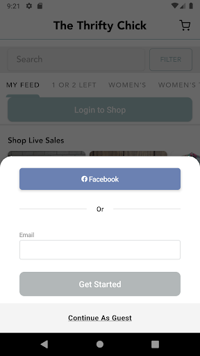 Android application The Thrifty Chick screenshort