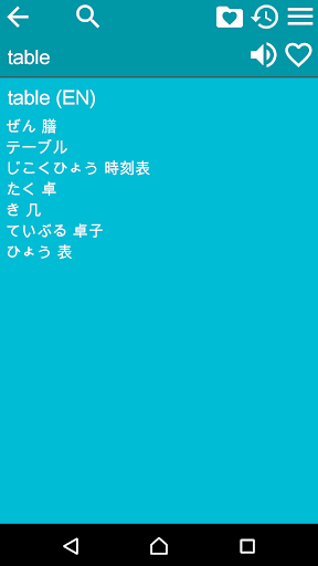 English Japanese Dictionary Screen 3