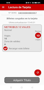 Imágen 1 Tarjeta Transporte Virtual android