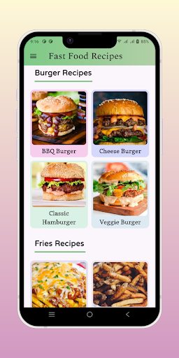 Fast Food Recipes Screen 2
