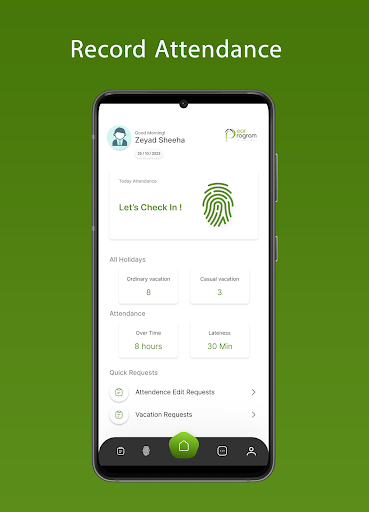 Android application Pearogram HR screenshort