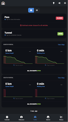 Gotthard Tunnel Traffic Screenshot