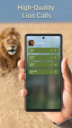 Android application Lion Hunting Calls screenshort