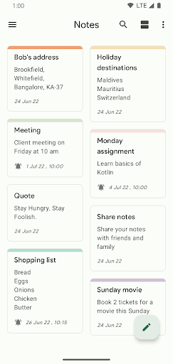 Android application My Notes - Notes and Tasks screenshort