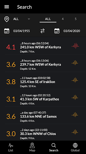 Greece Earthquakes Screen 2