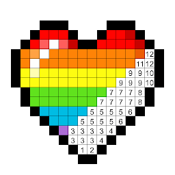 תמונת סמל אפליקציות צביעה: צבע לפי מספר
