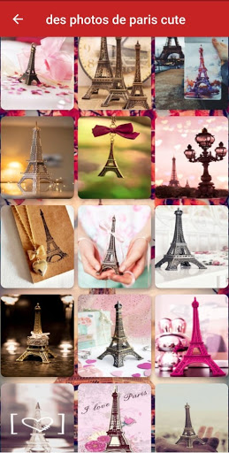 Android application des photos de paris 2021 screenshort
