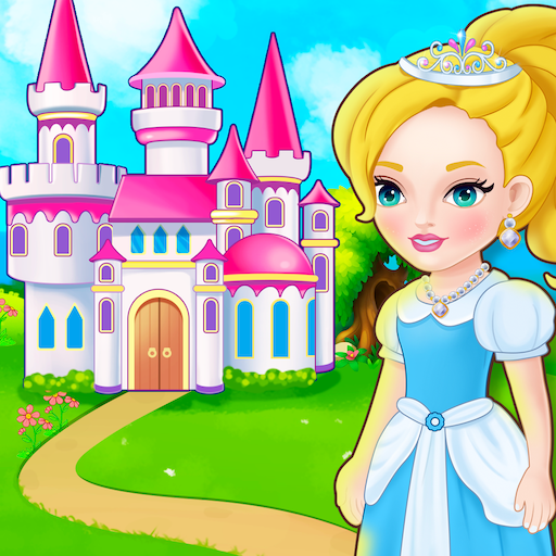 Princess fairytale castle game logo
