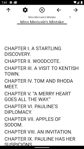 Android application Book, Miss Merivale's Mistake screenshort
