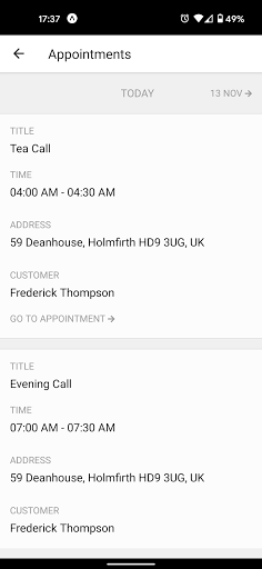 Konnektis Homecare Screen 3