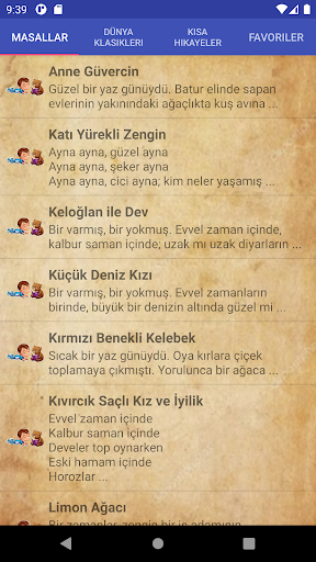 Android application Hikayeler screenshort