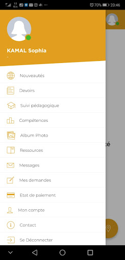 Android application Ecole Nour El Khalil screenshort
