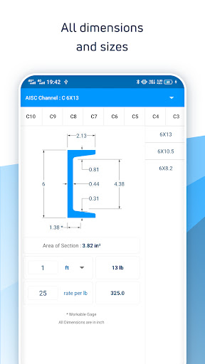 AISC Steel Table Screen 3