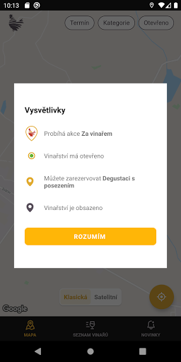 Android application Velkobílovičtí vinaři screenshort