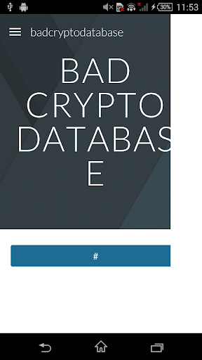 Bad Crypto Database Screen 2