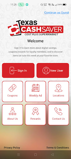 Android application Texas Cash Saver screenshort