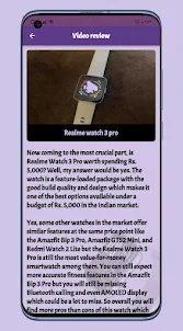 Realme Watch 3 pro Guide