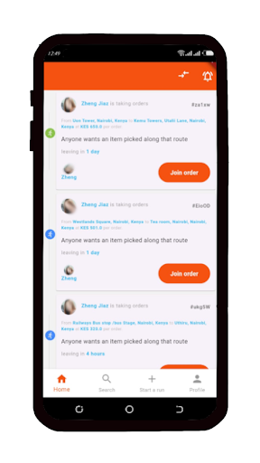 Android application Parceloca screenshort