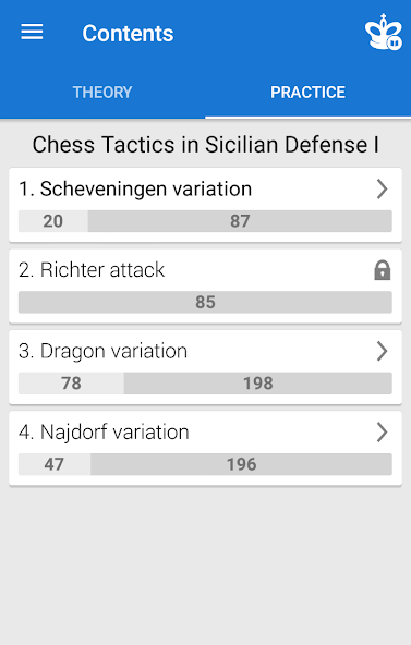 Шахматная тактика в Сицилианской защите 1 1.5.6 APK + Мод (Unlimited money) за Android