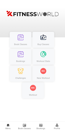 Android application Fitness World App screenshort