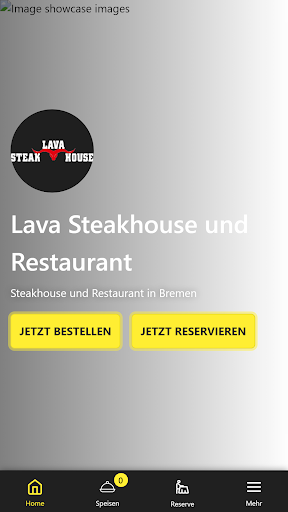 Android application Lava Steakhouse und Restaurant screenshort