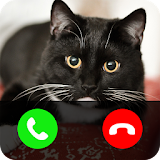 Fake call from cat icon