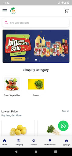 Android application Nalgonda mart screenshort