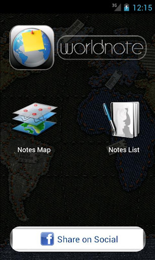Android application Worldnote screenshort