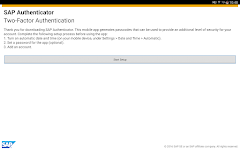 screenshot of SAP Authenticator