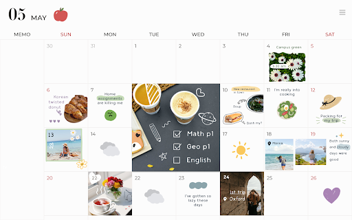 Screenshot of May: Beautiful Bullet Journal