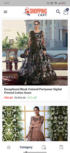 e-Shopping Cart Screen 3
