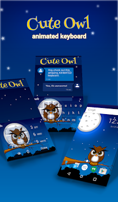 Cute Owl Live Wallpaper Themeのおすすめ画像1