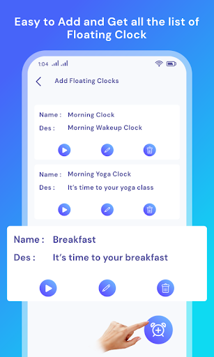 Floating Clock StopWatch Timer