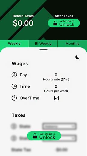 Android application Quick Paycheck Calculator screenshort