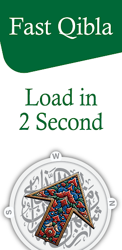 Android application Fast Qibla Direction Compass screenshort